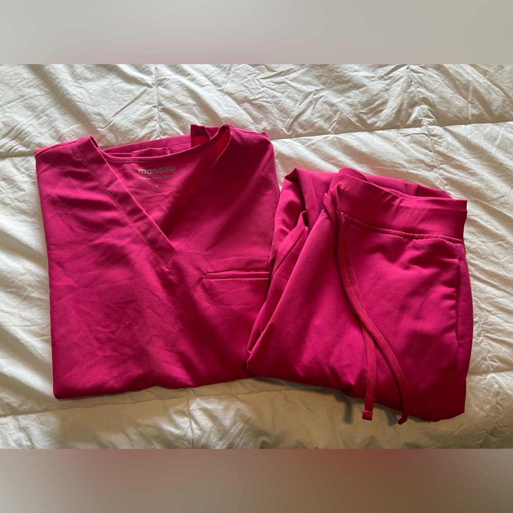 Pink scrub set